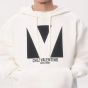 COTTON HOODED SWEATSHIRT WITH CHEZ VALENTINO PRINT