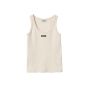 MIU MIU Garment-dyed ribbed knit jersey top