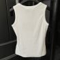 MIU MIU Garment-dyed ribbed knit jersey top