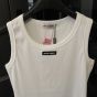 MIU MIU Garment-dyed ribbed knit jersey top
