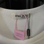 MIU MIU Garment-dyed ribbed knit jersey top