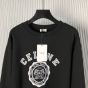 celine blason loose sweatshirt in cotton fleece
