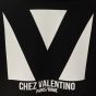 COTTON HOODED SWEATSHIRT WITH CHEZ VALENTINO PRINT