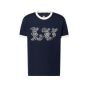 LV Graphic Intarsia Short-Sleeved Cotton Crewneck