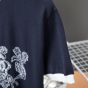 LV Graphic Intarsia Short-Sleeved Cotton Crewneck
