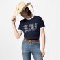 LV Graphic Intarsia Short-Sleeved Cotton Crewneck