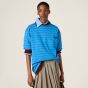 MIU MIU Striped jersey T-shirt
