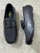 Valentino VLOGO SIGNATURE DRIVING SHOE IN CALFSKIN AND TOILE ICONOGRAPHE TECHNICAL FABRIC
