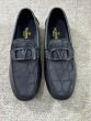 Valentino VLOGO SIGNATURE DRIVING SHOE IN CALFSKIN AND TOILE ICONOGRAPHE TECHNICAL FABRIC