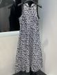 MIU MIU Long floral print crepe de chine dress
