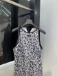 MIU MIU Long floral print crepe de chine dress