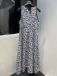 MIU MIU Long floral print crepe de chine dress
