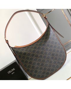 Celine MEDIUM HELOÏSE BAG CUIR TRIOMPHE IN TRIOMPHE CANVAS & CALFSKIN