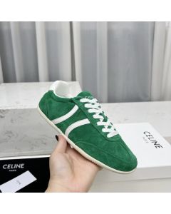 CELINE JOGGER LOW LACE-UP SNEAKER WITH TRIOMPHE in SUEDE CALFSKIN AND CALFSKIN