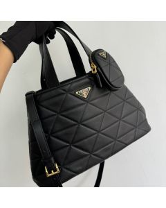 Prada Medium leather tote bag with stitching