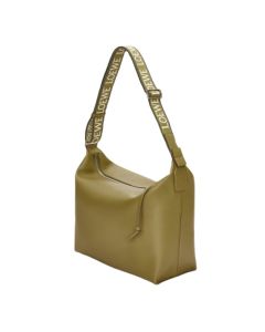 LOEWE Cubi crossbody bag in supple smooth calfskin and jacquard