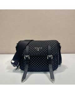 Prada Re-Nylon shoulder bag with studs
