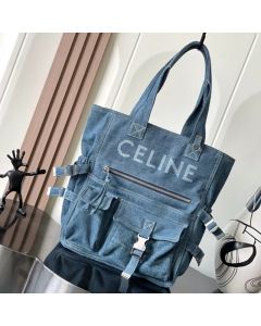 Tote bag in DENIM WITH CELINE