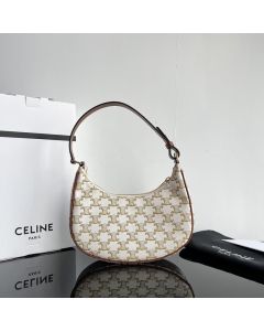 Celine AVA BAG IN TRIOMPHE CANVAS AND CALFSKIN