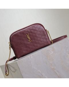 YSL Gaby zipped pouch in quilted lambskin