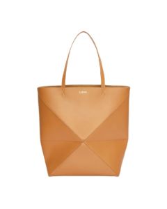 LOEWE XL Puzzle Fold tote in shiny calfskin