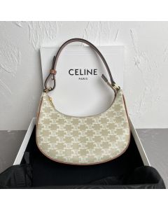 Celine AVA BAG IN TRIOMPHE CANVAS AND CALFSKIN