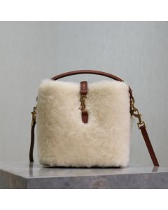 YSL LE 37 mini in shearling