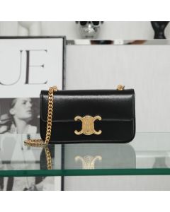 Celine CHAIN SHOULDER BAG CLAUDE IN SHINY CALFSKIN