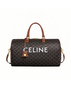 MEDIUM TRAVEL BAG IN TRIOMPHE CANVAS WITH CELINE PRINT