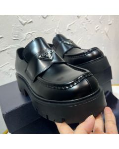 Prada Brushed leather loafers