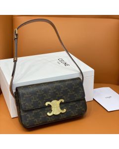 Celine SHOULDER BAG CLAUDE IN TRIOMPHE CANVAS AND CALFSKIN