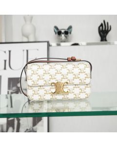 Celine SHOULDER BAG CLAUDE IN TRIOMPHE CANVAS AND CALFSKIN