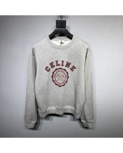 celine blason loose sweatshirt in cotton fleece