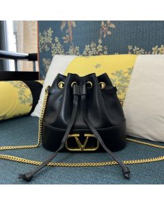 Valentino MINI BUCKET BAG IN NAPPA WITH VLOGO SIGNATURE CHAIN