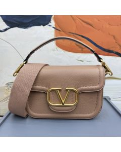 VALENTINO GARAVANI ALLTIME GRAINY CALFSKIN SHOULDER BAG