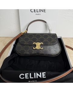 TEEN CELINE LOLA IN TRIOMPHE CANVAS AND CALFSKIN