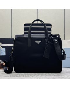 Prada Re-Nylon and Saffiano leather briefcase