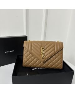 YSL ENVELOPE MEDIUM in MATELASSÉ lambskin