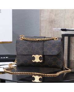 TEEN CELINE VICTOIRE BAG IN TRIOMPHE CANVAS