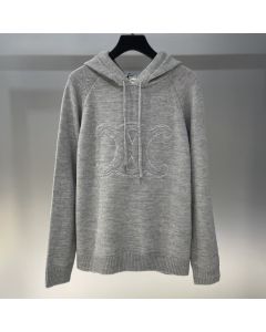 Celine triomphe hoodie in sporty wool and cashmere