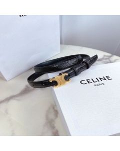 Celine Small Triomphe Belt in LIZARD