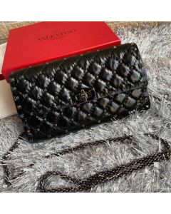 Valentino ROCKSTUD SPIKE CROSSBODY NAPPA LEATHER BAG