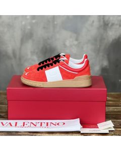 Valentino UPVILLAGE LOW TOP SNEAKER IN SPLIT LEATHER AND CALFSKIN NAPPA LEATHER