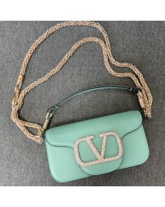 VALENTINO GARAVANI LOCÒ SMALL SHOULDER BAG WITH JEWEL LOGO