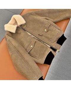 Celine aviator blouson jacket in vintage shearling