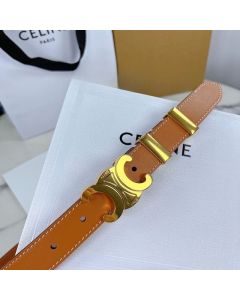 Celine Medium Triomphe Belt in Natural Calfskin