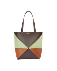 LOEWE Medium Puzzle Fold tote in calfskin and suede