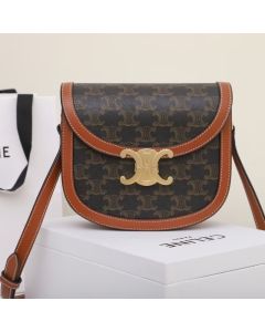 Celine BESACE CLEA IN TRIOMPHE CANVAS AND CALFSKIN