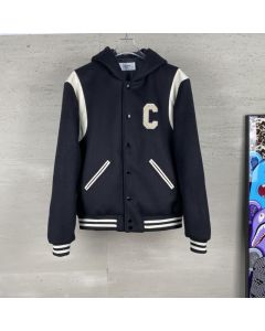 Celine hooded teddy jacket in cashmere wool