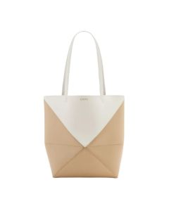 LOEWE Puzzle Fold Tote in shiny calfskin